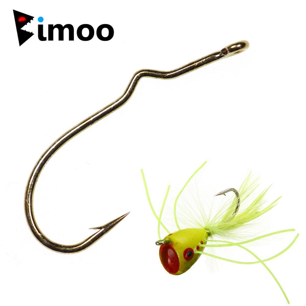 Bimoo 50pcs 2 10 Popper Fly Tying Barbed Hooks Sproat Shank & Long Shank Fishhook  Ʈ  ö ũ